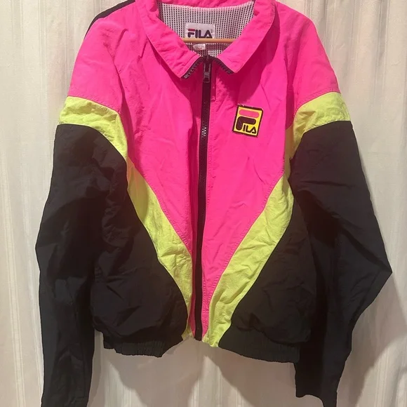 Fila Pink and Black Jacket - Picture 1 of 4